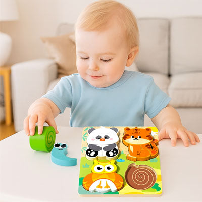 bébé fait puzzle bois animaux table