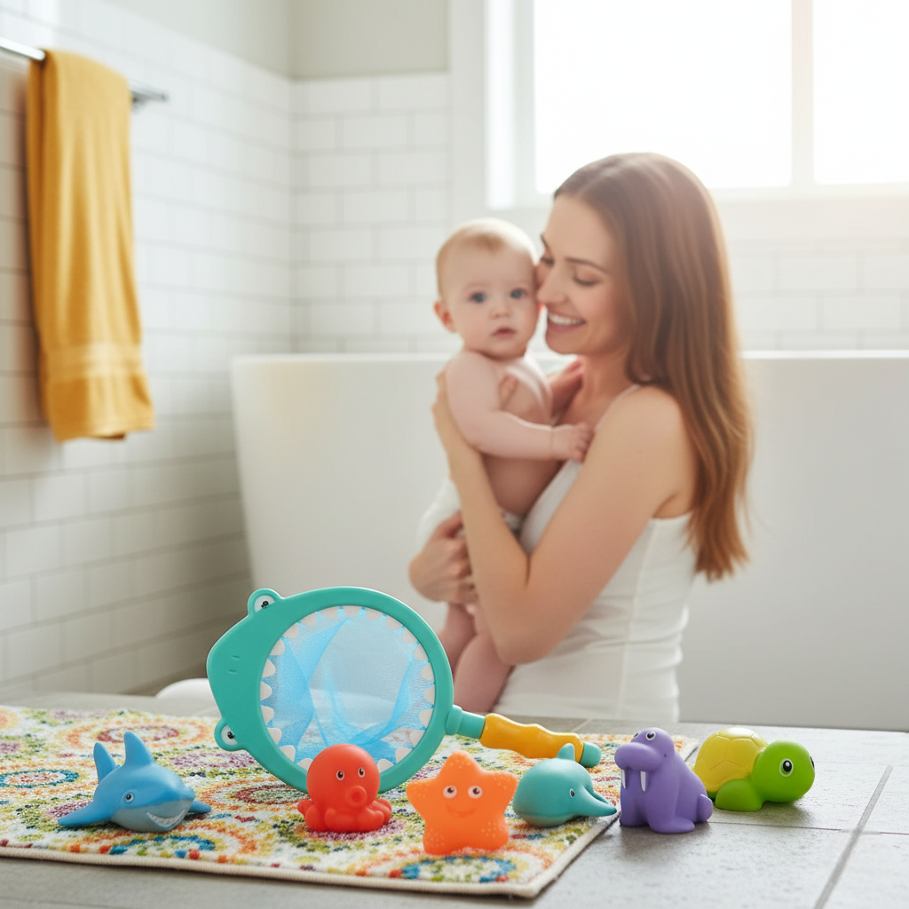bébé maman jouet bain bébé bleu clair