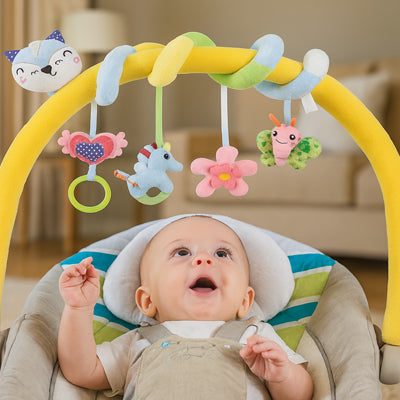 bébé transat joue spirale d'activité bébé renard bleu