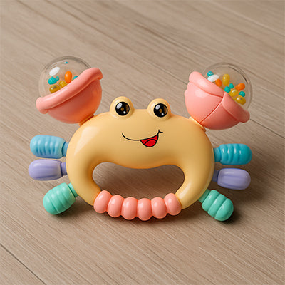 hochet bébé crabe coloré posait sol
