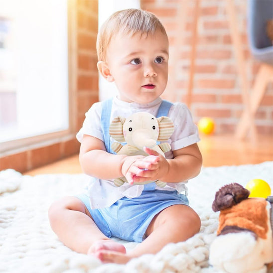 hochet bebe tissu peluche à main