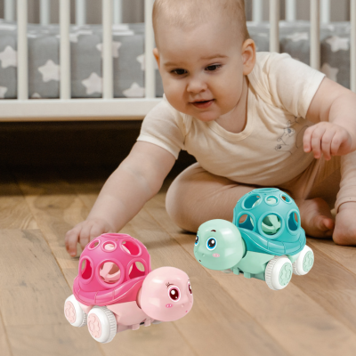 jouet bébé voiture caoutchouc tortue avec hochet