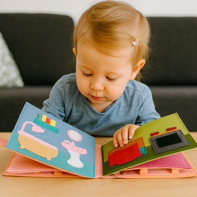 petit garçon admire livre enfant 2 ans
