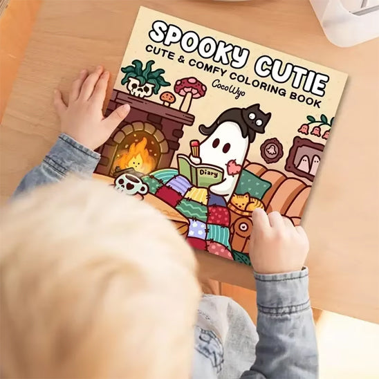 petit regarde livre de coloriage modèle beige