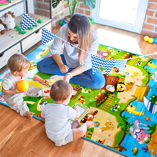 tapis bebe mousse ferme double face