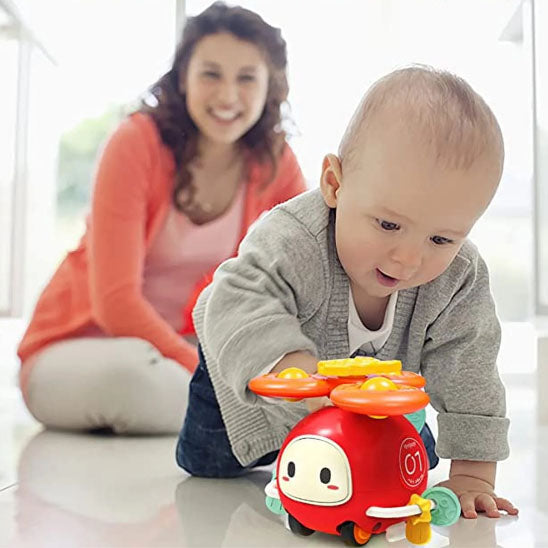 voiture bebe roule aérien à ventouse