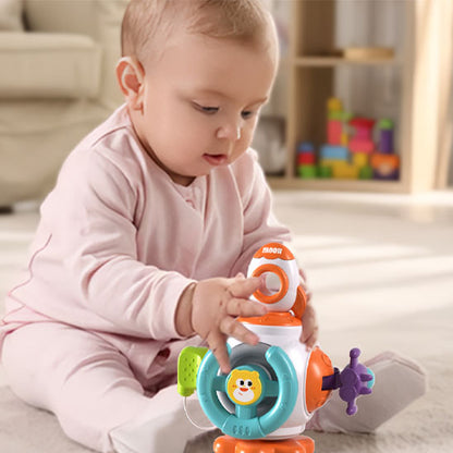bébé fille joue cube d'activité bébé fusée interactive