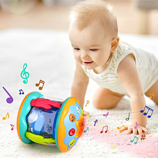 bébé joue quatre pattes jouet musical bebe projecteur