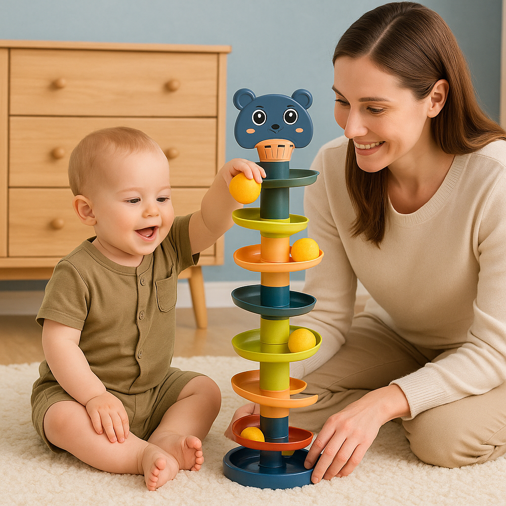 enfant maman jouent jouet bebe 6 mois 9 étages