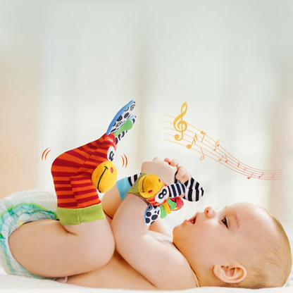 hochet bébé éveil poignets et chaussettes