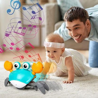 jouet bébé 6 mois musical crabe rampant