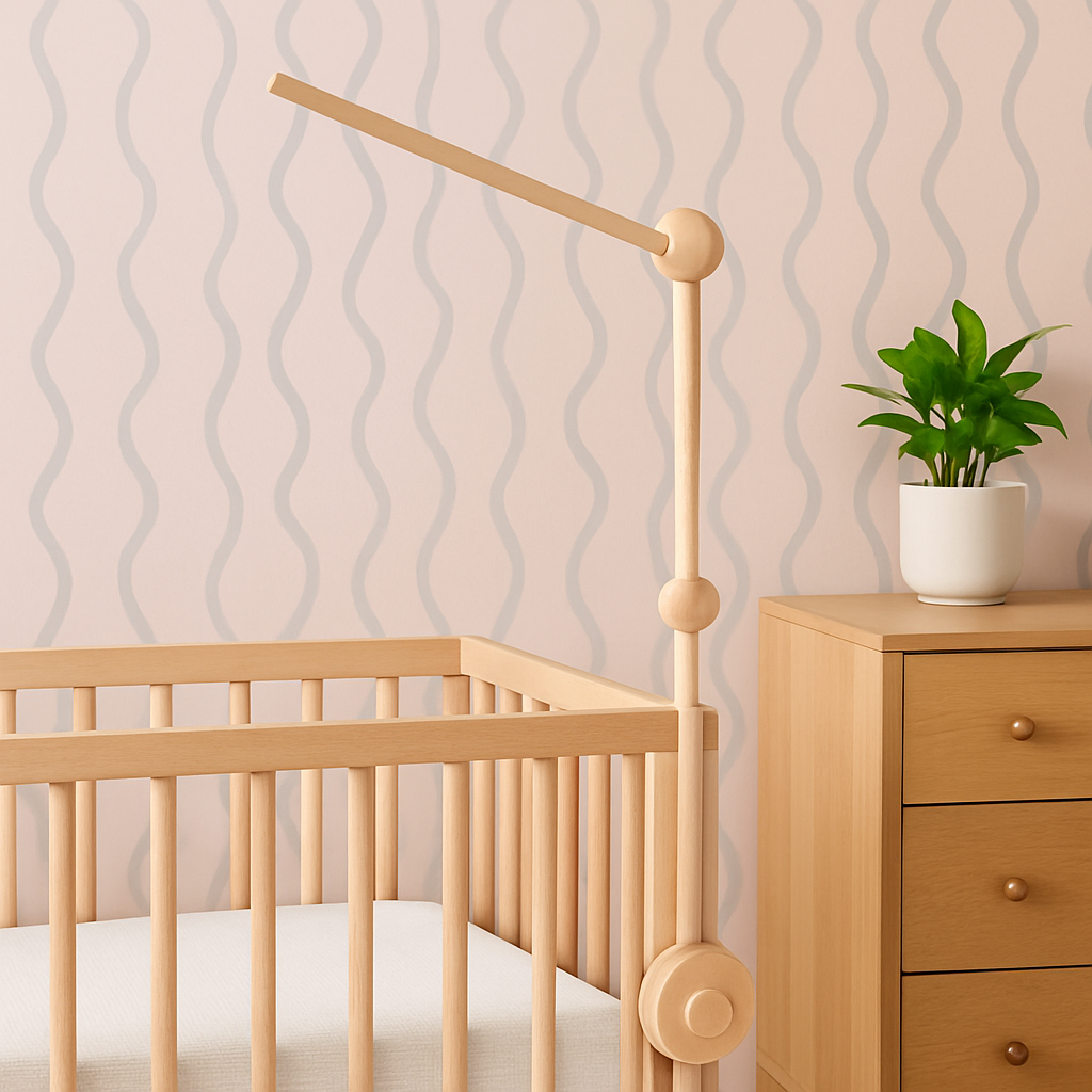 Support mobile bébé | Fixations en bois