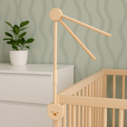 Support mobile bébé | Fixations en bois