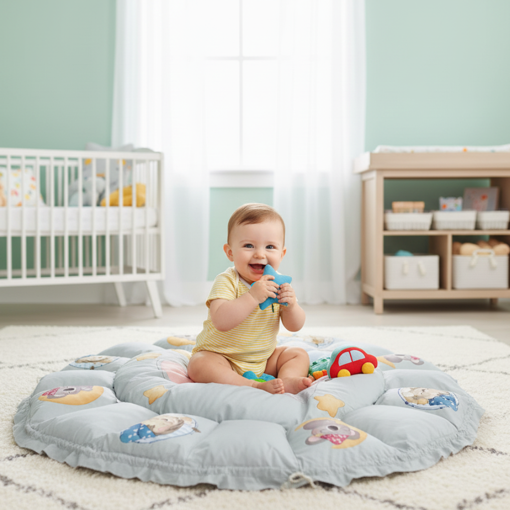 nourrisson joue tapis d'éveil bébé sans arche