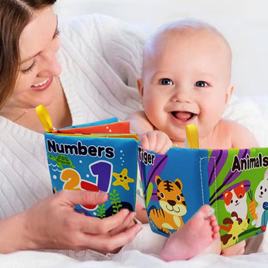 nourrisson maman livre bebe en tissus animaux