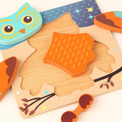 Puzzle en bois - Animaux - divertir bebe