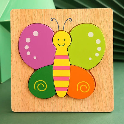 Puzzle en bois - Animaux - divertir bebe