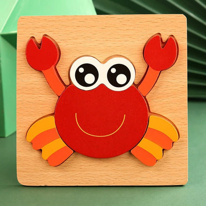 Puzzle en bois - Animaux - divertir bebe